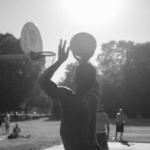 NBA player performing a vertical jump test during training